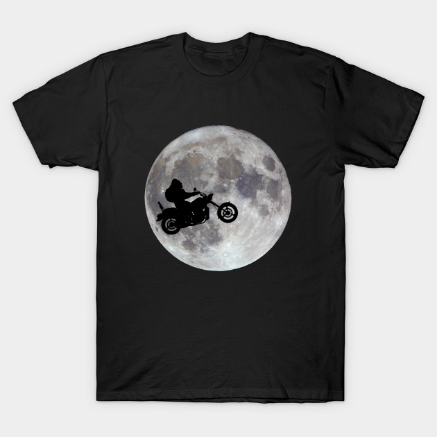 Big foot, big bike and a big bright moon